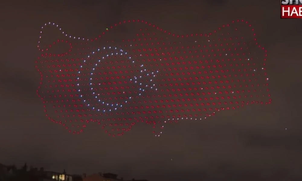 Mοναδικό σόου με πυροτεχνήματα, φώτα και drone για τα 100 χρόνια της τουρκικής δημοκρατίας